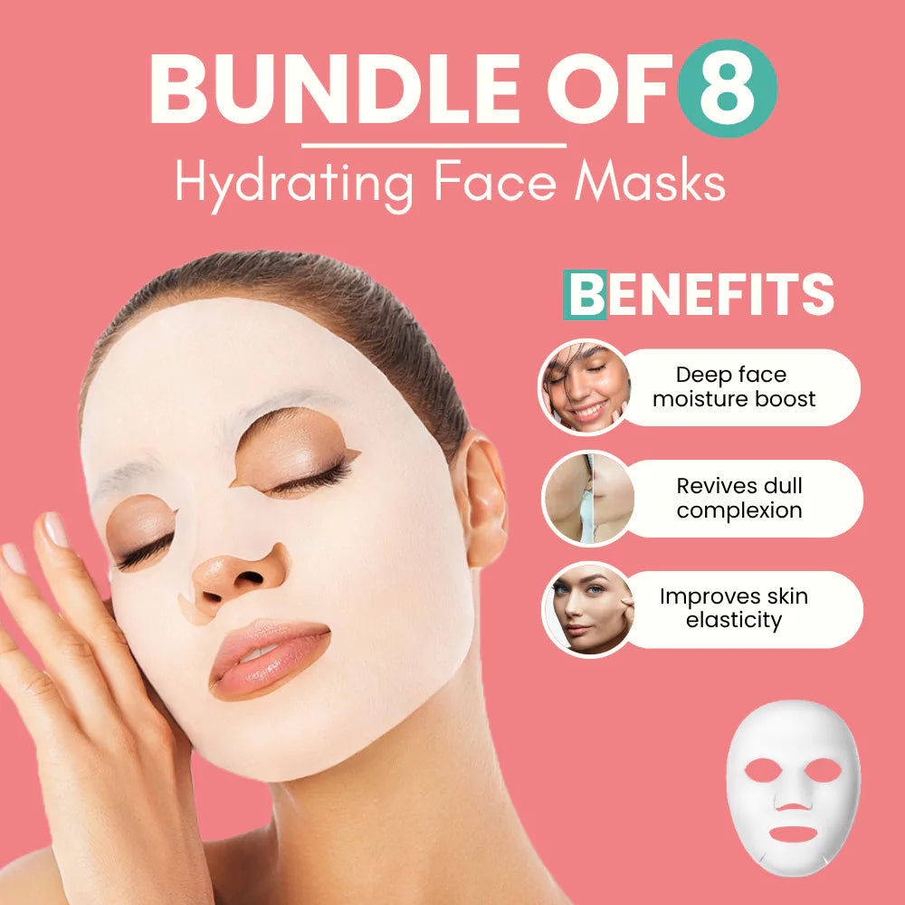 Hydrating Face Masks - Bundle of 8